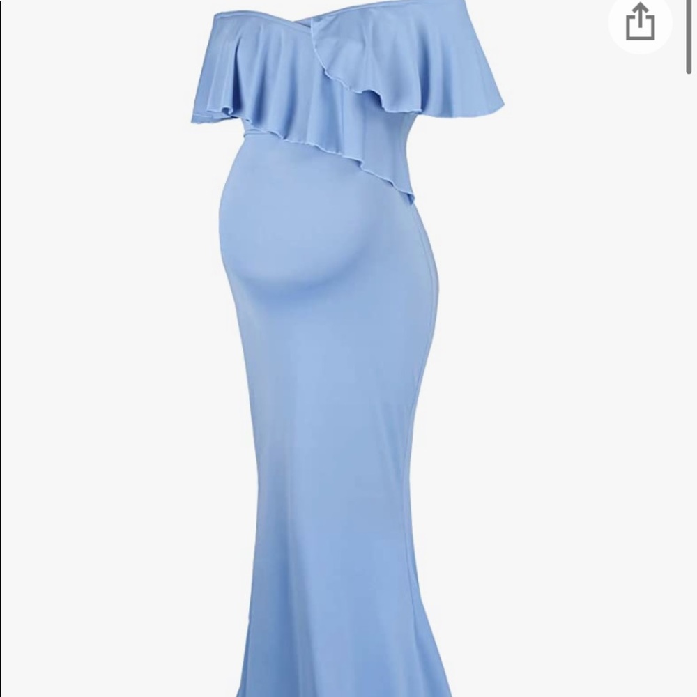 Blue maternity dress large